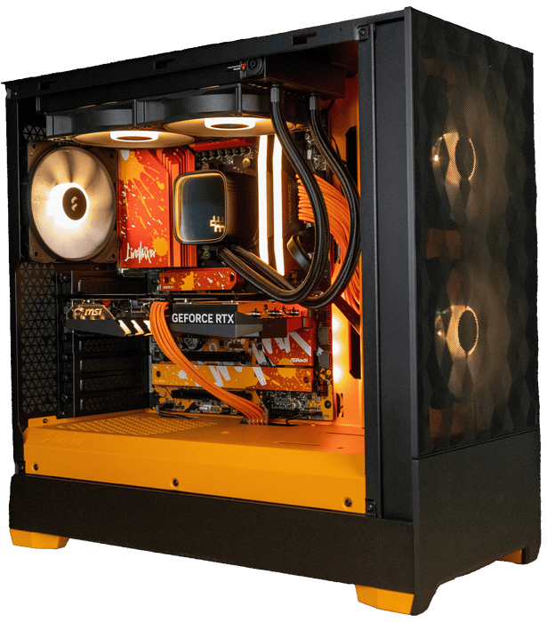 Orange Gaming PC | Ryzen 5 7600X | RTX 4060 TI 16GB | 1TB SSD | 32 GB RAM